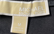 Load image into Gallery viewer, Michael Kors Womens Black Leather Hem Side-Zip A-Line Skirt Size Medium