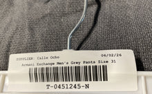 Load image into Gallery viewer, Armani Exchange Mens Gray Regular Fit Straight-Leg Dress Pants Size 31