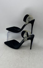 Load image into Gallery viewer, Steve Madden Womens Diva Clear Black Leather Pointed Toe Ankle Strap Heels Sz 9M