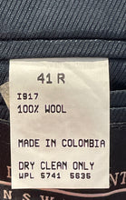 Load image into Gallery viewer, Oscar De La Renta Mens Blue Wool Notch Lapel Single Breasted Blazer Jacket 41R