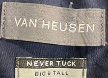 Load image into Gallery viewer, Van Heusen Mens Blue Long Sleeve Never Tuck Button-Up Shirt Size 3XLT With Tag