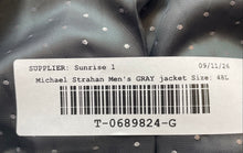 Load image into Gallery viewer, Michael Strahan Mens Gray Printed Long Sleeve 2-Button Blazer Size 48L