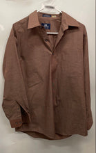 Load image into Gallery viewer, Stafford Mens Brown Wrinkle Free Long Sleeve Pockets Collared Dress Shirt Sz 16