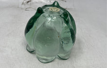 Load image into Gallery viewer, Original Recycled Glass Green Collectible Flower Petal Design Candle Holder