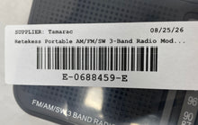 Load image into Gallery viewer, Retekess Model V117 Black Headphone Jack Portable AM/FM/SW 3-Band Radio Untested