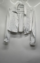 Load image into Gallery viewer, Zara Womens White Long Sleeve Collared Cropped Button-Up Shirt Size XS