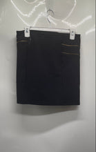 Load image into Gallery viewer, Bershka Womens Black Elastic Waist Front Zipper Straight & Pencil Skirt Size L