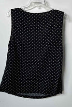 Load image into Gallery viewer, Liz Claiborne Womens Black Geometric Cowl Neck Sleeveless Pullover Blouse Top XL