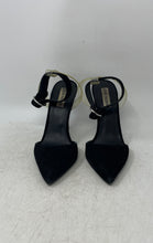 Load image into Gallery viewer, Steve Madden Womens Diva Clear Black Leather Pointed Toe Ankle Strap Heels Sz 9M