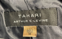 Load image into Gallery viewer, Tahari ASL Womens Navy Blue Long Sleeve Notch Lapel Open Front Blazer Size 10