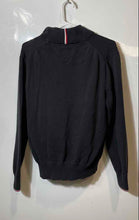 Load image into Gallery viewer, Tommy Hilfiger Mens Black Long Sleeve Mock Neck 1/4 Zip Pullover Sweater Size M