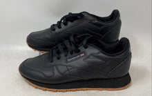 Load image into Gallery viewer, Reebok Unisex Kids Classic GZ6093 Black Leather Lace-Up Sneaker Shoes Size 5.5