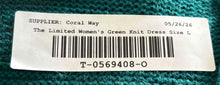 Load image into Gallery viewer, The Limited Womens Green Long Sleeve Knit Fit & Flare Dress Size Large
