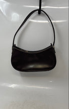 Load image into Gallery viewer, Liz Claiborne Womens Brown Faux Leather Inner Pocket Zip Top Shoulder Handbag