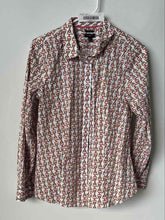 Load image into Gallery viewer, Talbots Womens Multicolor Chain-Link Equestrian Non-Iron Button-Up Shirt Sz 12P