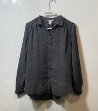 Load image into Gallery viewer, H&M Womens Black White Collared Long Sleeve Blouse Top Size Small