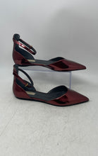 Load image into Gallery viewer, Franco Sarto Womens Racer Dark Red Pointed Toe Ankle Strap D'Orsay Flats Sz 8.5M