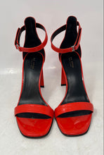 Load image into Gallery viewer, Via Spiga Womens Faxon Orange Patent Leather Ankle Strap Sandals Size 6.5M