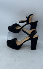 Load image into Gallery viewer, Bruno Menegatti Womens Black Buckle Open Toe Block Platform Heels Size 10
