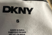 Load image into Gallery viewer, DKNY Mens Khaki Off-White Striped Short Sleeve Crew Neck Pullover T-Shirt Size S