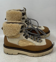 Load image into Gallery viewer, Scotch & Soda Womens Olivine Beige Brown Suede Wool Hiking Boots Size EU 37 US 7