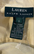 Load image into Gallery viewer, Lauren Ralph Lauren Womens Yellow Long Sleeve Collared Button-Up Shirt Size S
