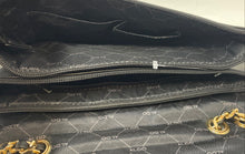 Load image into Gallery viewer, Aldo Womens Black Quilted Faux Leather Chain Strap Turn Lock Crossbody Handbag