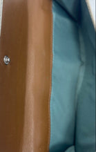 Load image into Gallery viewer, Coach Womens Brown Beige Leather ID & Credit Card Slots Turn Lock Bifold Wallet