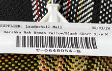 Load image into Gallery viewer, Bershka Bsk Girl Womens Yellow Black Plaid Frayed Fringe Tartan Mini Skort Sz M