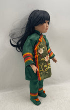 Load image into Gallery viewer, American Diary Lian Ying Green Embroidered Outfit 16 Inch Porcelain Doll