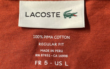 Load image into Gallery viewer, Lacoste Mens Rust Crew Neck Short Sleeve Regular Fit Pullover T-Shirt Size L