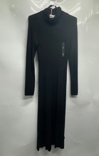 Load image into Gallery viewer, Tommy Hilfiger Womens Black Ribbed Turtleneck Long Sleeve Sweater Dress Size M