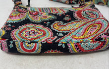 Load image into Gallery viewer, Vera Bradley Womens Multicolor Paisley Print Adjustable Strap Crossbody Bag