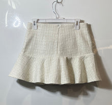 Load image into Gallery viewer, Maraislise Womens White Back-Zip Tweed Peplum Hem Mini Skirt Size 2