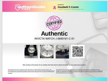 Load image into Gallery viewer, Authentic Invicta Men's Silver-Tone Stainless Steel Quartz Watch