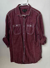 Load image into Gallery viewer, INC International Concepts Mens Red Cotton Long Sleeve Button-Up Shirt Size L