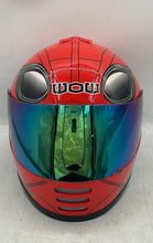 Load image into Gallery viewer, WOW Unisex Multicolor Spider Print Cushioned Full-Face Motorcycle Helmet
