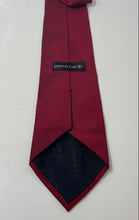 Load image into Gallery viewer, Pierre Cardin Mens Red Textured Silk Keeper Loop Adjustable Pointed Tie