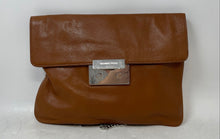 Load image into Gallery viewer, Michael Kors Womens Brown Leather Chain Strap Flap Shoulder Bag