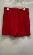 Load image into Gallery viewer, Express Womens Red Flat Front Elastic Waist Drawstring Sweat Shorts Size Medium
