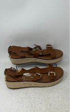 Load image into Gallery viewer, Michael Kors Womens Acorn Brown Leather Ankle Strap Espadrille Sandals Size 8.5M