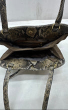 Load image into Gallery viewer, Antonio Melani Womens Multicolor Snakeskin Print Double Handle Shoulder Bag