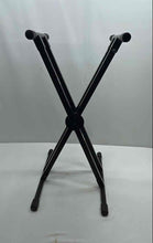Load image into Gallery viewer, Proline Black X-Shape Musical Instrument Adjustable Leg Folding Keyboard Stand