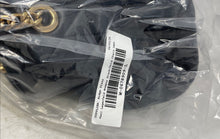 Load image into Gallery viewer, Karl Lagerfeld Womens Black Gold-Tone Leather Inner Pockets Shoulder Bag