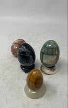 Load image into Gallery viewer, Lot Of 4 Pcs Multicolor Desktop Decoration Stone Egg Variety's Paperweight