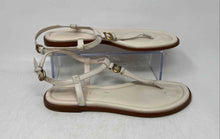 Load image into Gallery viewer, Coach Womens Jessica White Leather Flat Thong Sandals Size 8.5B
