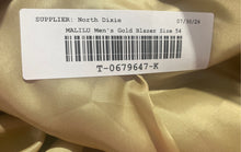 Load image into Gallery viewer, Carlo Scotti Malibu Mens Gold Notch Lapel Three-Button Blazer Size 54