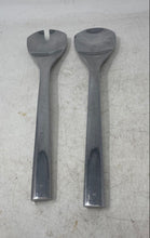 Load image into Gallery viewer, Vera Wang Wedgwood Silver-Tone Stainless Steel Salad Serving Spoons Set 2 Pcs