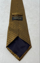 Load image into Gallery viewer, DeSantis Collection Mens Yellow Black Keeper Loop Adjustable Pointed Tie