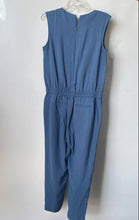 Load image into Gallery viewer, J.Crew Womens Blue Sleeveless V-Neck Back Zip One-Piece Jumpsuit Size 4